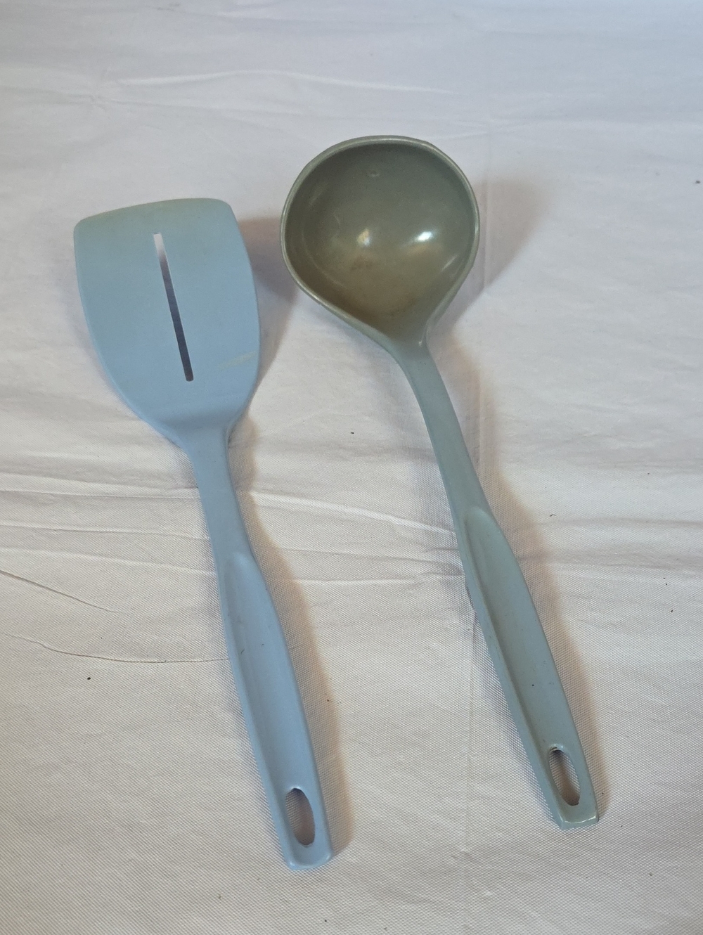 Foley‎ VTG Light Blue Slotted Spatula And Ladle
